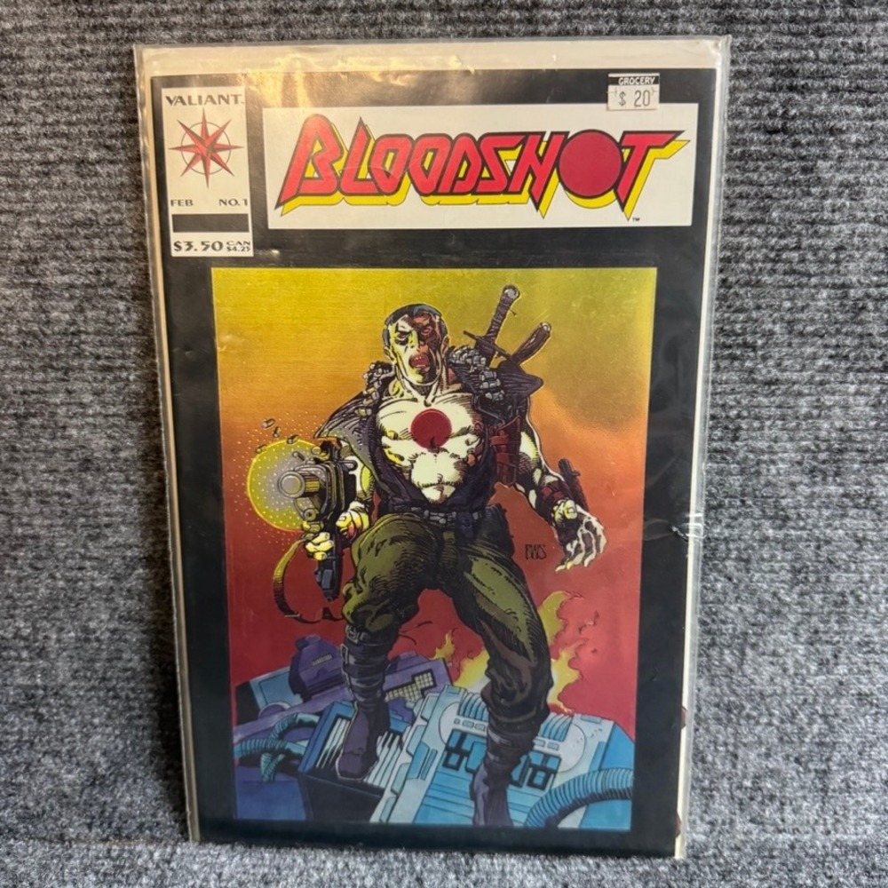 Bloodshot 1 Valiant Comics 1993 1st Solo Appearance Chromium Cover Kevin VanHook